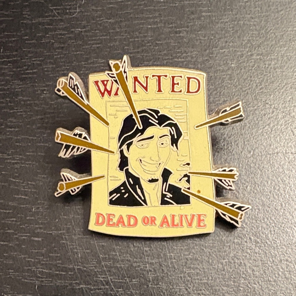 Tangled Flynn Rider Wanted Poster Enamel Pin